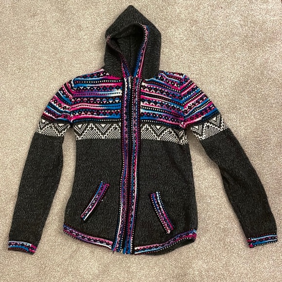 Authentic Bolivian Alpaca Zip-up - Picture 1 of 3